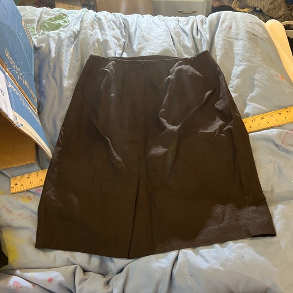 ❤️💋FUN SEXY FLIRTY SKIRT💋❤️SIZE COLOR 12 KASPER L LARGE BLACK LINEN RAYON 568 - Picture 5 of 8